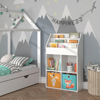 Vicco Libreria bambini Bianco 72 x 114.2 cm con 2 scatole pieghevoli