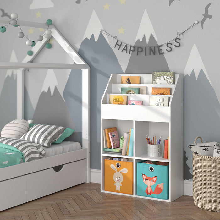 Vicco Libreria bambini Bianco 72 x 114.2 cm con 2 scatole pieghevoli