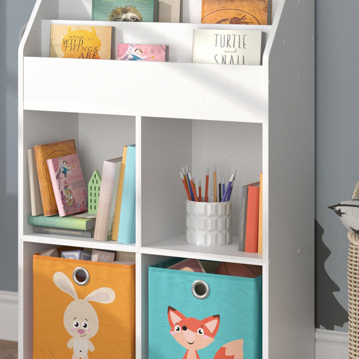 Vicco Libreria bambini Bianco 72 x 114.2 cm con 2 scatole pieghevoli