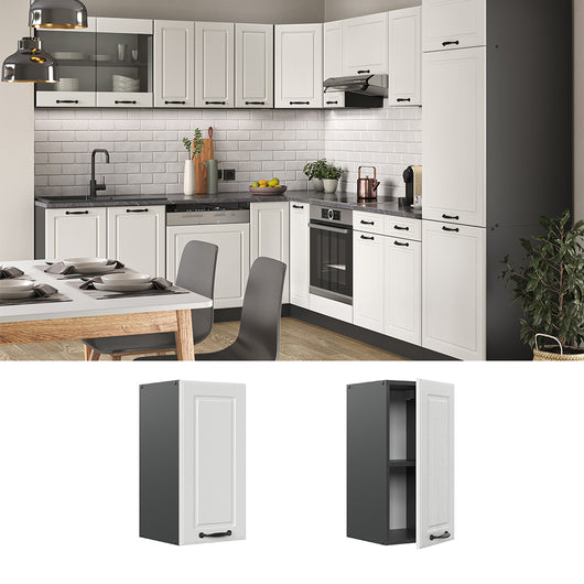 Vicco Pensile da cucina Bianco casa di campagna 30 cm