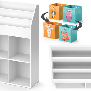 Vicco Libreria bambini Bianco 72 x 114.2 cm con 2 scatole pieghevoli