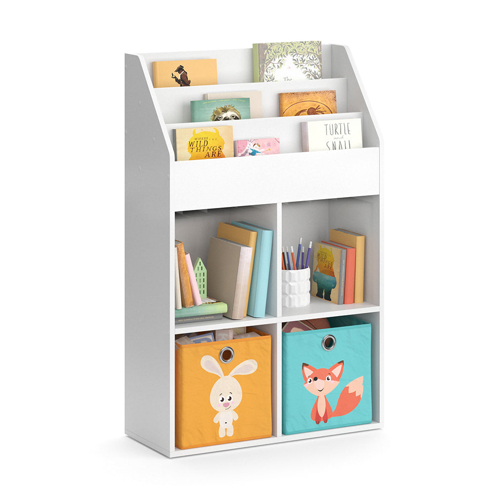 Vicco Libreria bambini Bianco 72 x 114.2 cm con 2 scatole pieghevoli