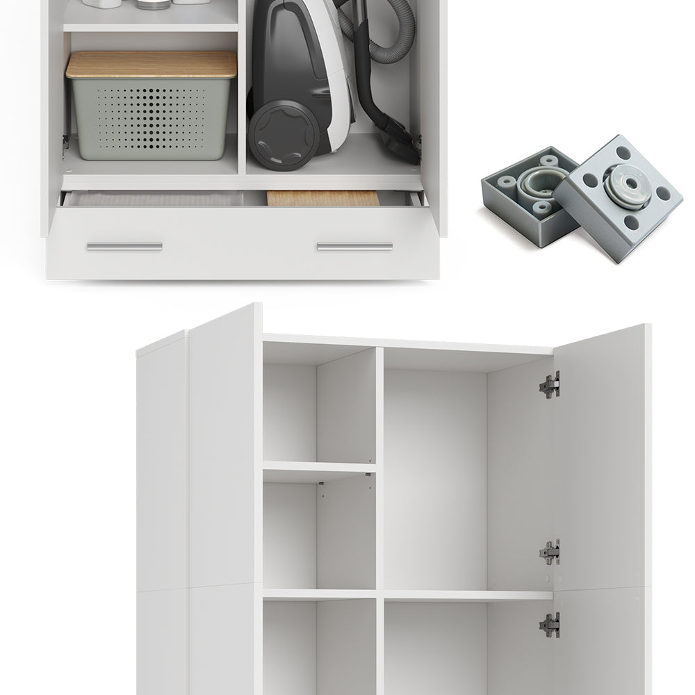 Vicco Scaffale per file Bianco 80 x 182.4 cm con cassetto