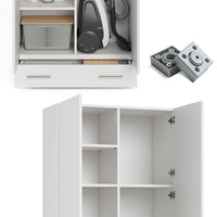 Vicco Scaffale per file Bianco 80 x 182.4 cm con cassetto