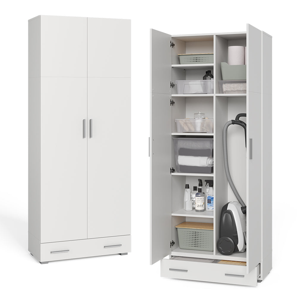 Vicco Scaffale per file Bianco 80 x 182.4 cm con cassetto