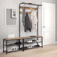 Vicco Panca scarpiera da ingresso Legno antico 70 x 51.5 cm