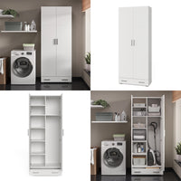 Vicco Scaffale per file Bianco 80 x 182.4 cm con cassetto