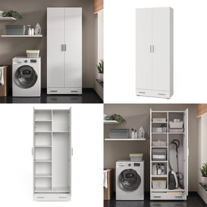 Vicco Scaffale per file Bianco 80 x 182.4 cm con cassetto