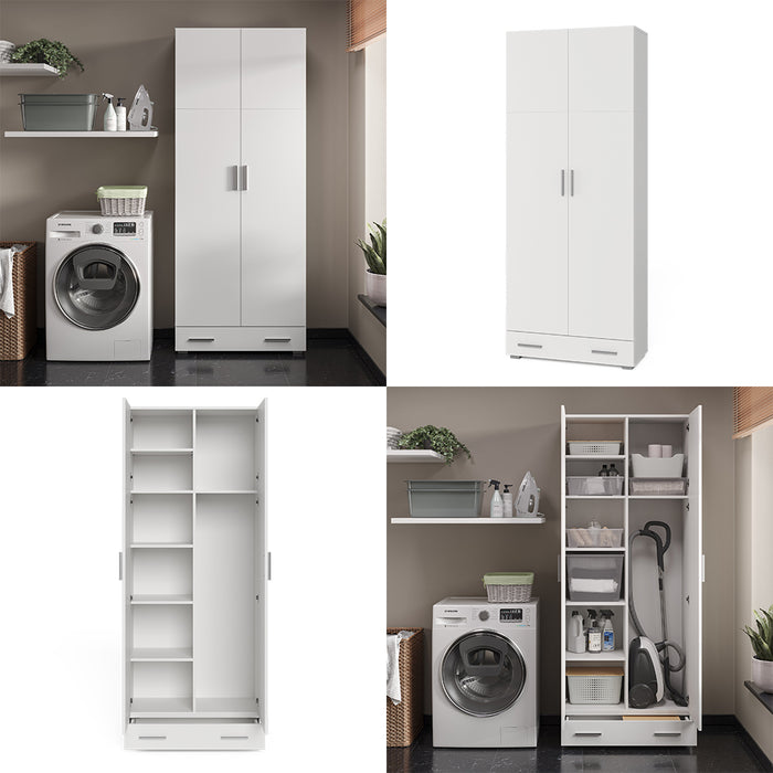 Vicco Scaffale per file Bianco 80 x 182.4 cm con cassetto