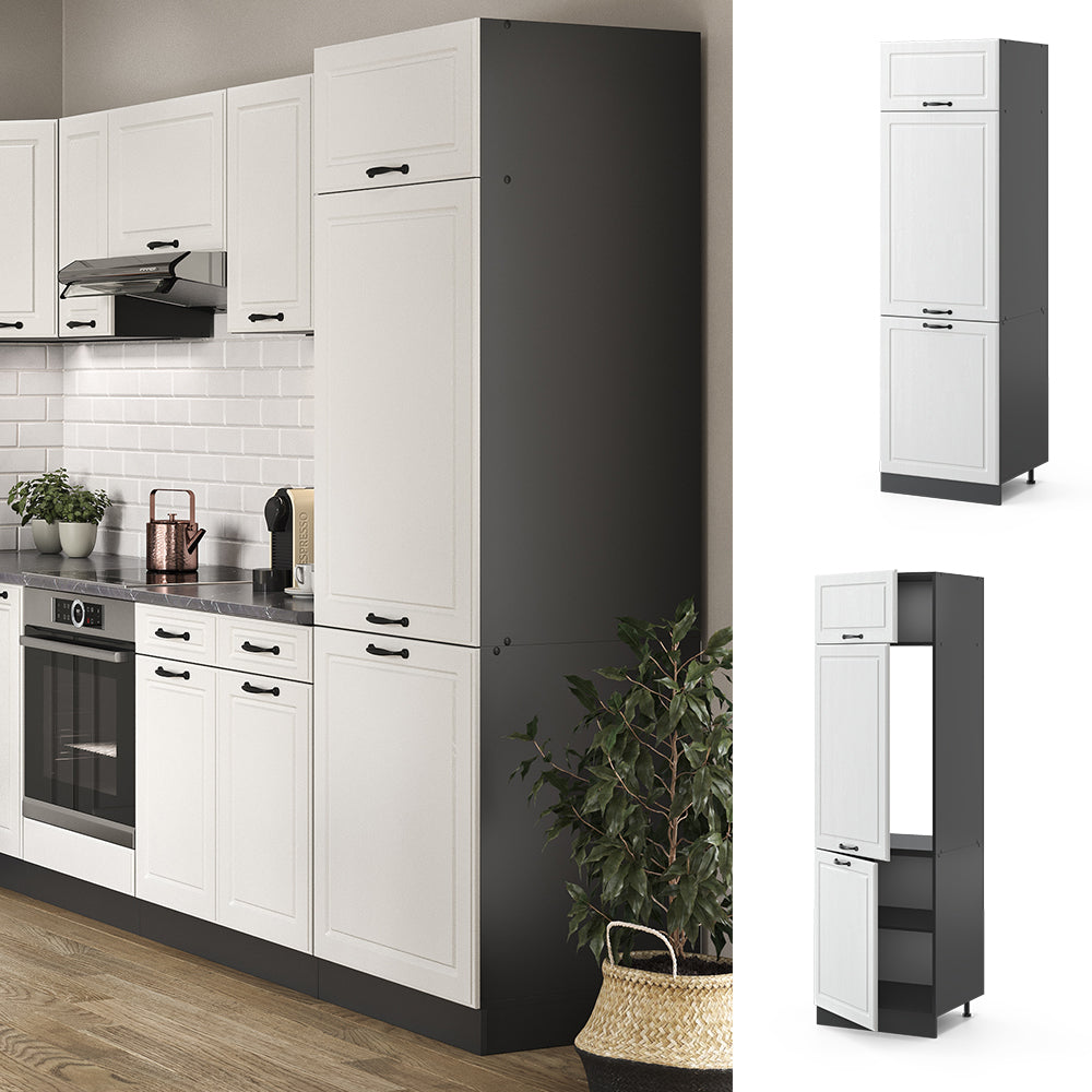 Vicco Armadio frigorifero Bianco casa di campagna 60 cm