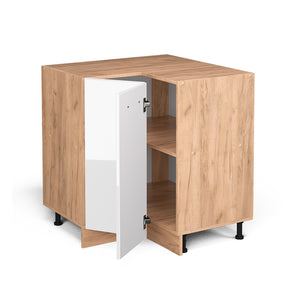 Vicco Mobile ad angolo cucina Bianco lucido 75.6 cm senza piano di lavoro