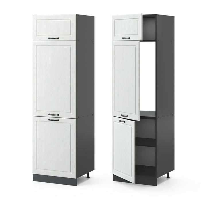 Vicco Armadio frigorifero Bianco casa di campagna 60 cm