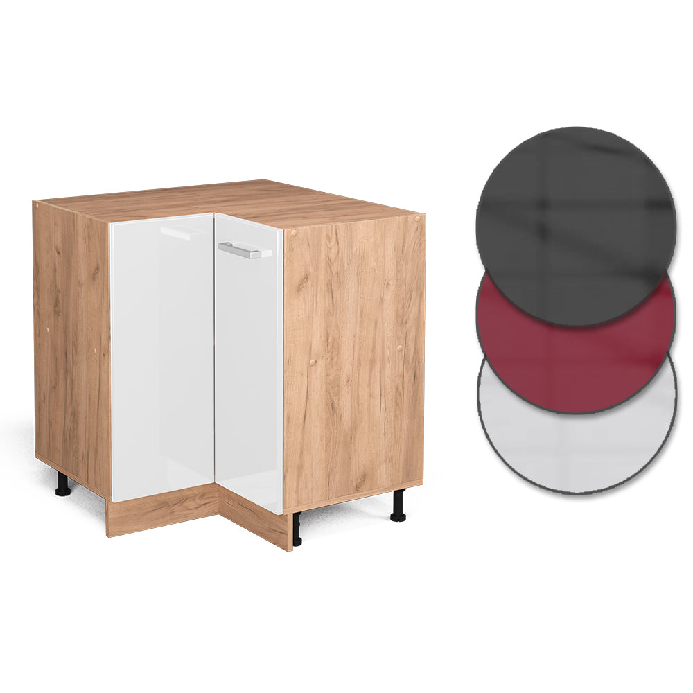 Vicco Mobile ad angolo cucina Bianco lucido 75.6 cm senza piano di lavoro
