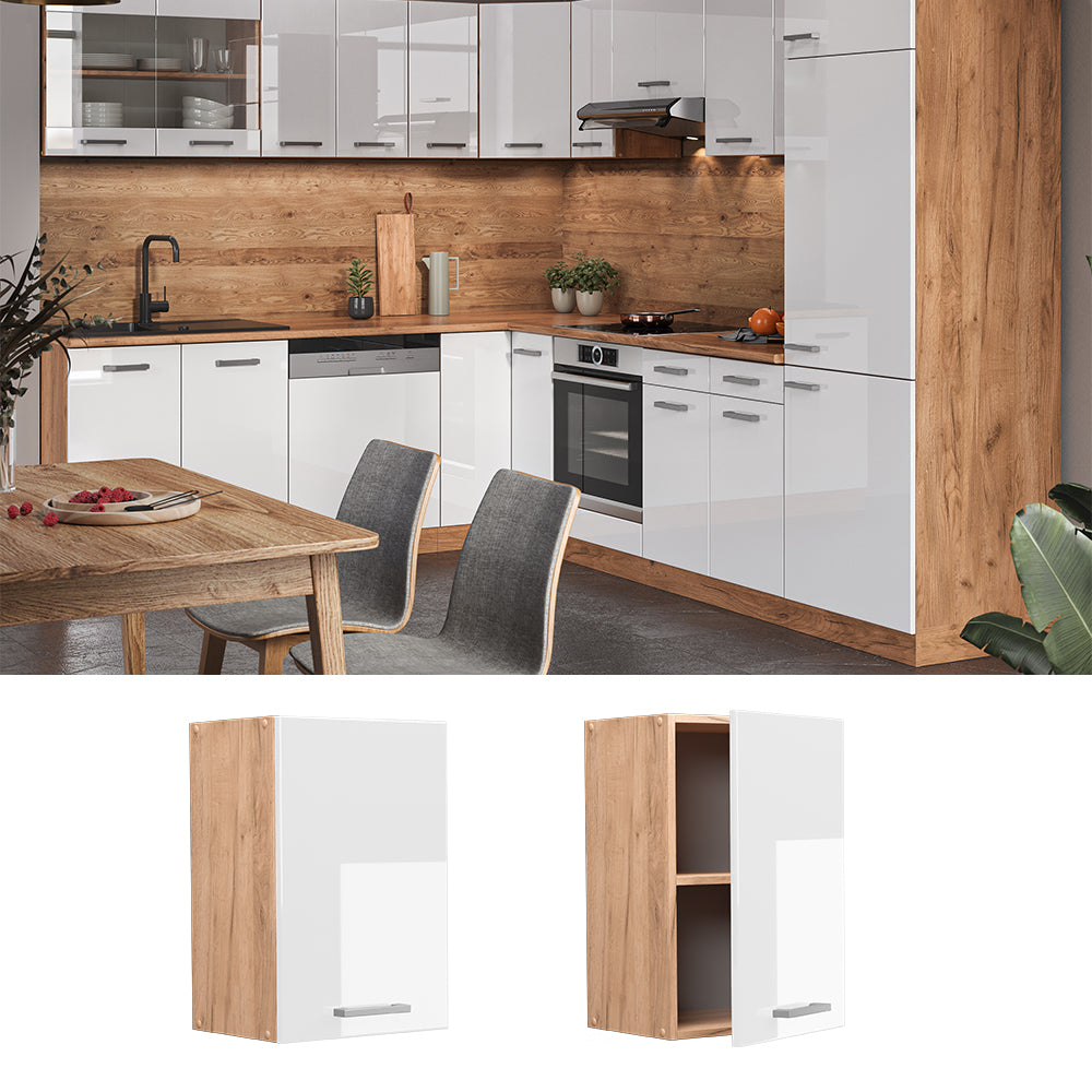 Vicco Pensile da cucina Bianco lucido 40 cm