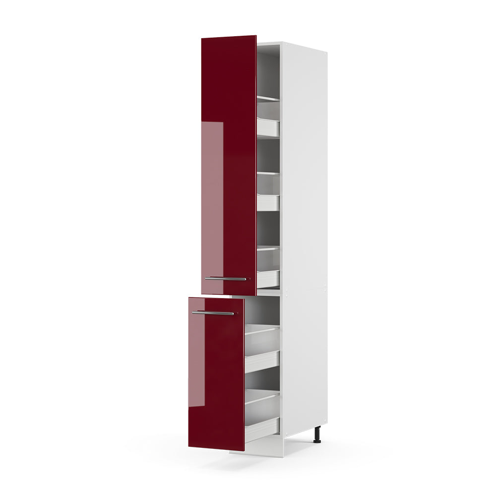 Vicco Mobile bagno alto Rosso bordeaux lucido 30 x 206.8 cm