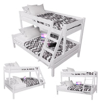 Vitalispa Letto a castello Bianco 140x200 / 90x200 cm