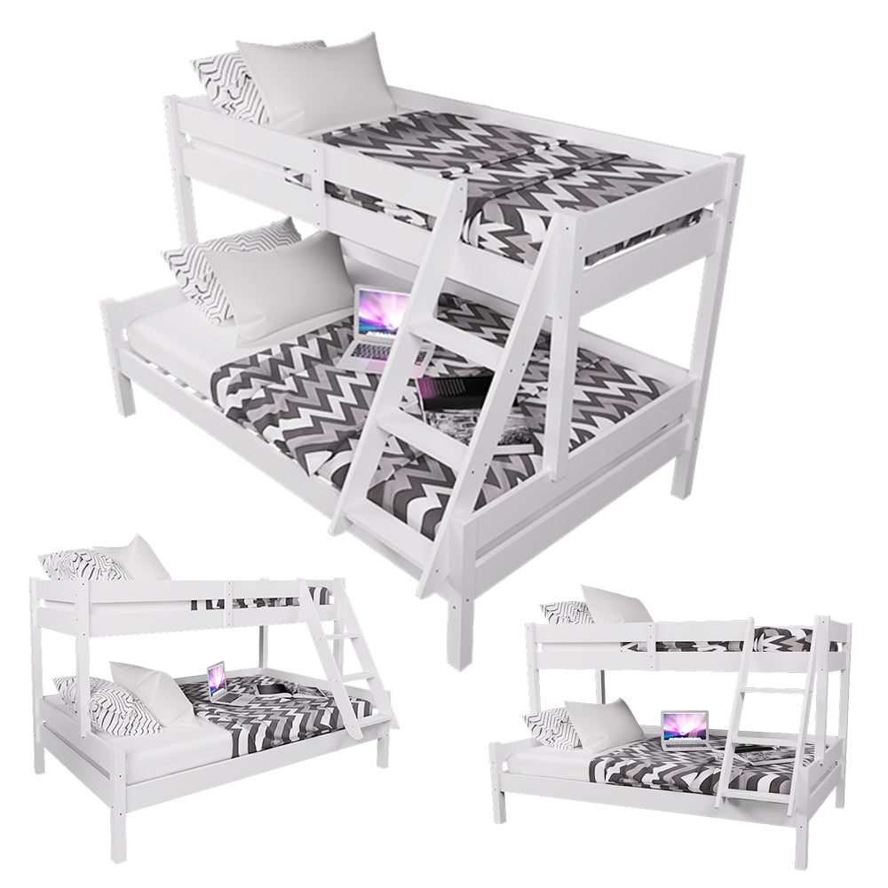 Vitalispa Letto a castello Bianco 120x200 / 80x200 cm