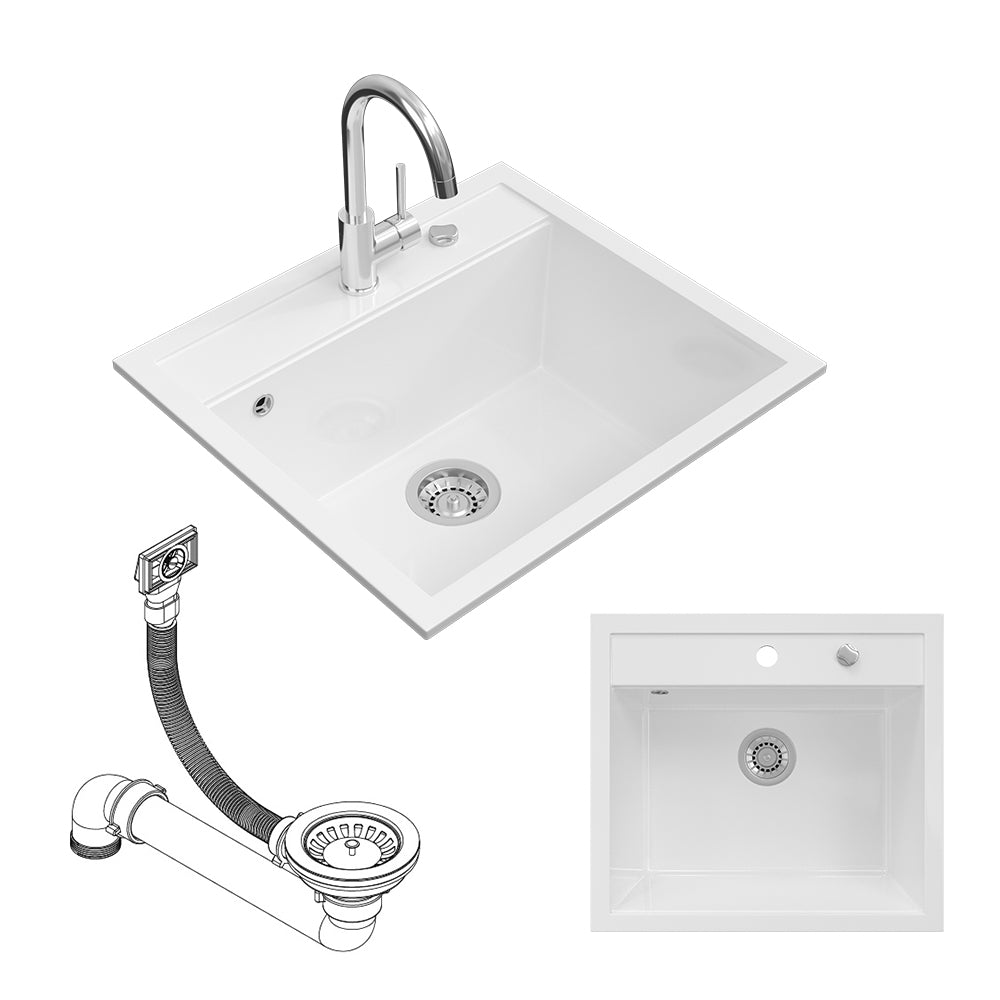 Bergström Lavello da cucina Bianco 56.5 x 51 cm