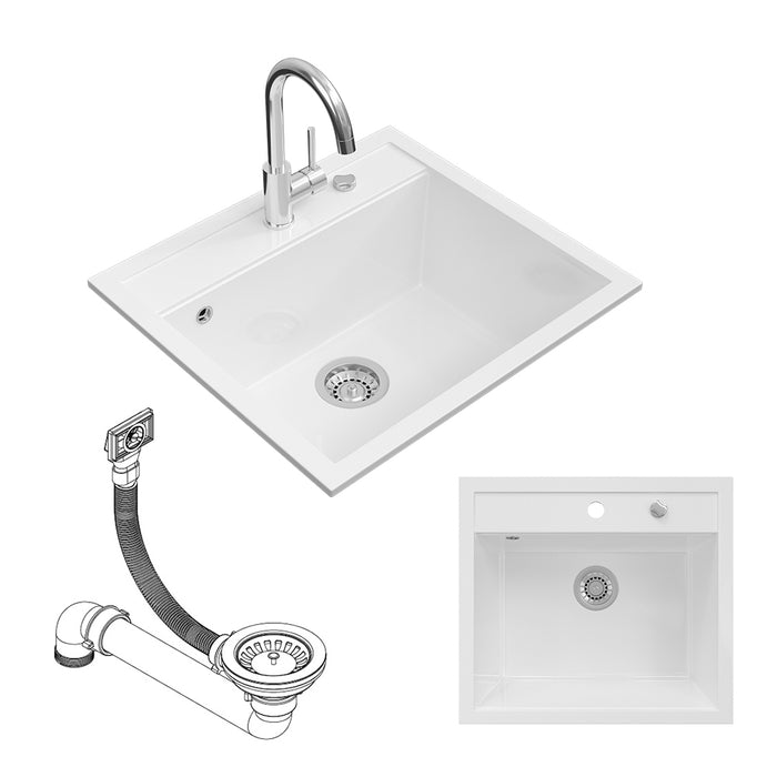 Bergström Lavello da cucina Bianco 56.5 x 51 cm