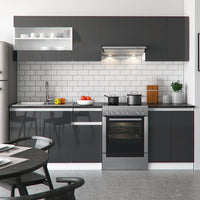 Vicco Mobile da cucina Antracite/bianco 240 cm , AP Nero