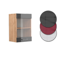 Vicco Mobile da cucina in vetro Antracite lucido 40 cm