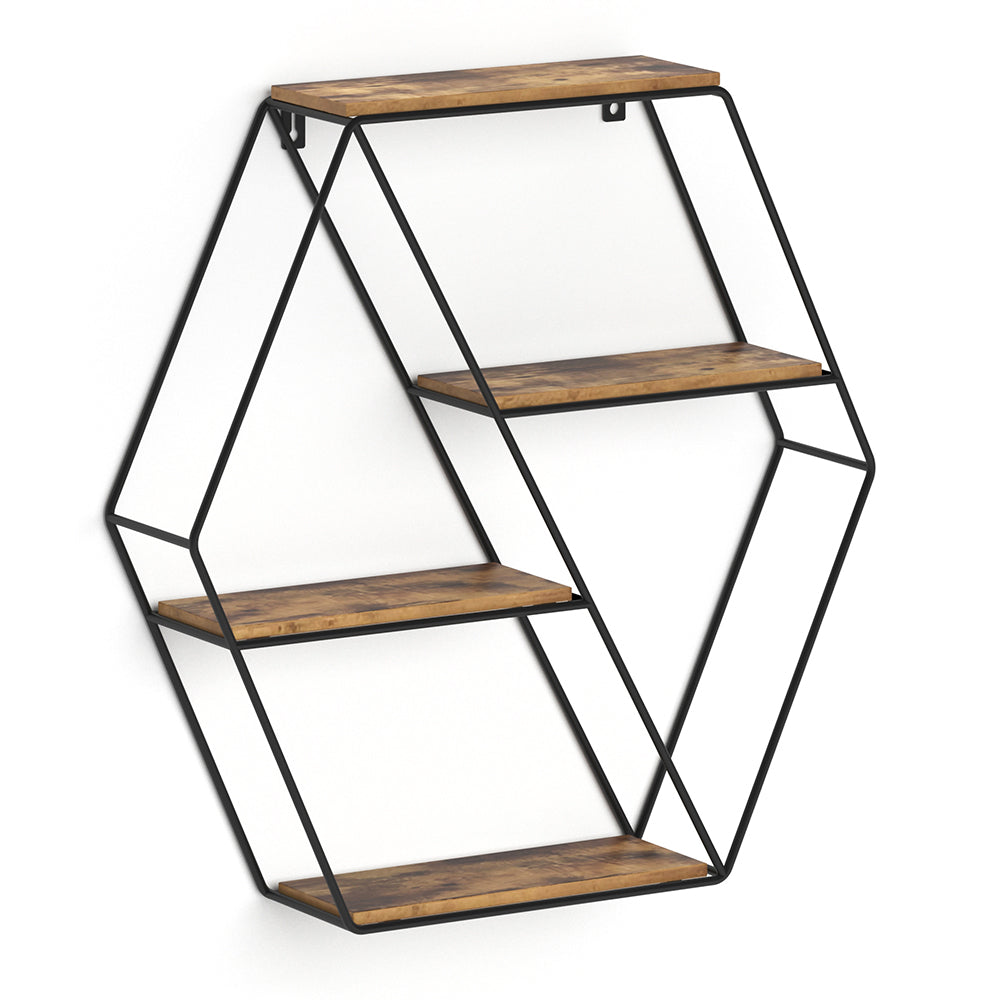 Vicco Libreria da parete Legno antico 51 x 52 cm Forma angolare