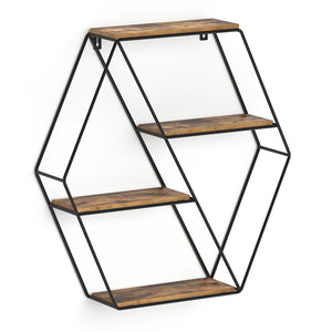 Vicco Libreria da parete Legno antico 51 x 52 cm Forma angolare