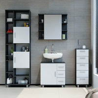 Vicco Cassettiera da bagno Antracite 30 x 95 cm