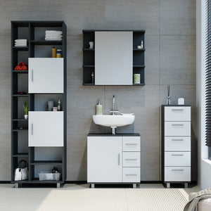 Vicco Cassettiera da bagno Antracite 30 x 95 cm