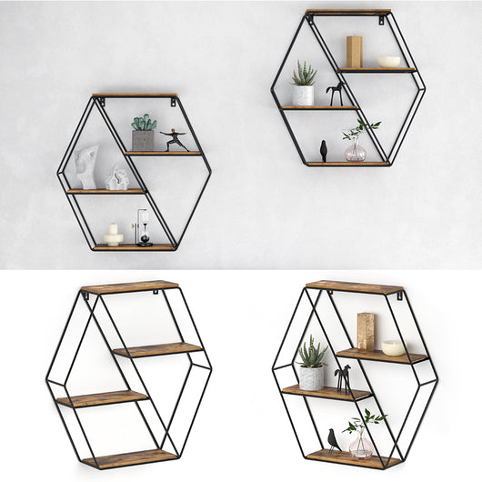 Vicco Libreria da parete Legno antico 51 x 52 cm Forma angolare