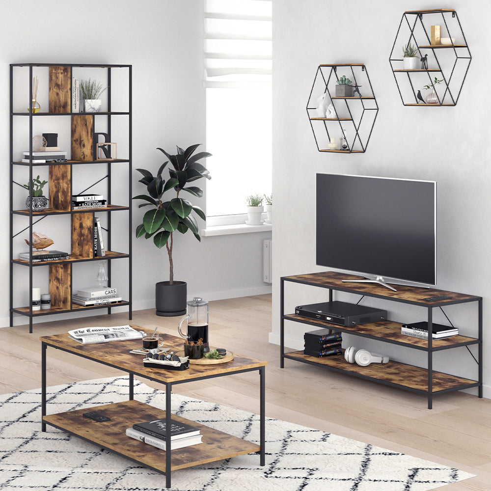 Vicco Libreria da parete Legno antico 51 x 52 cm Forma angolare