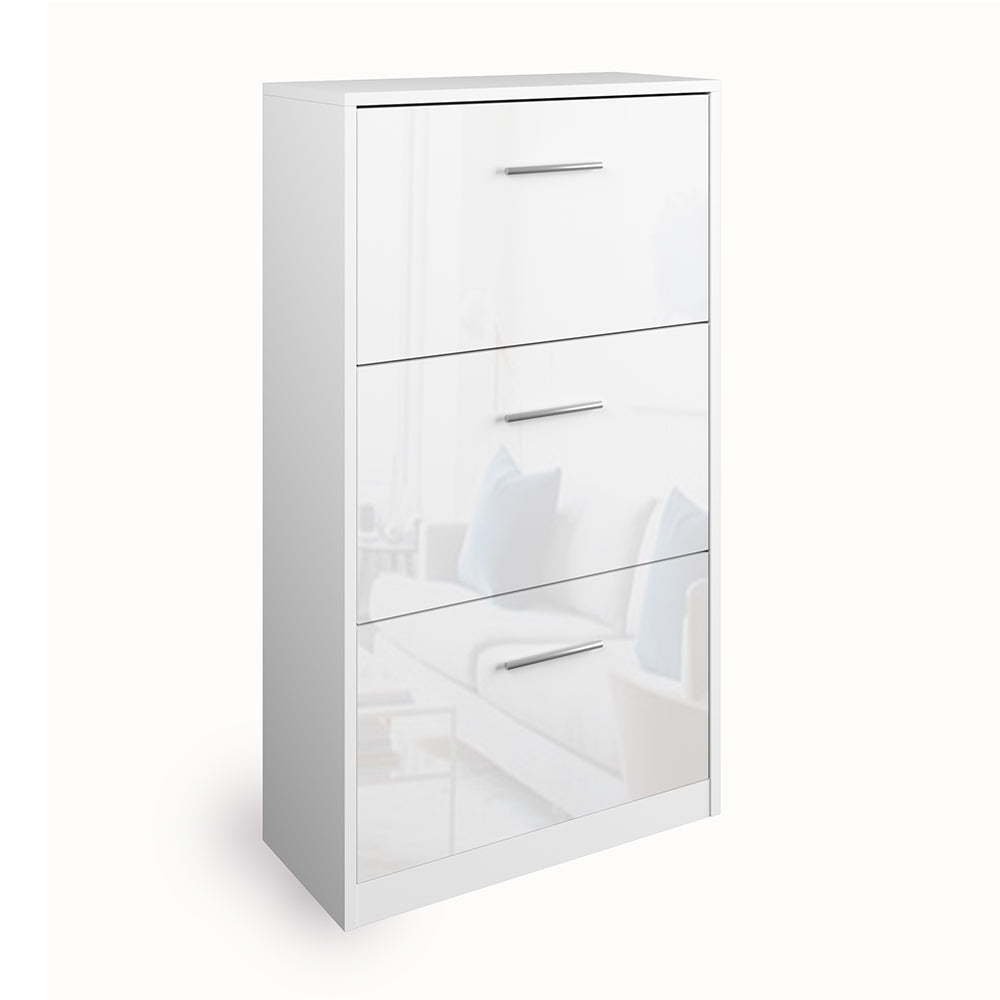 Vicco Scarpiera da ingresso Bianco lucido 59 x 105 cm