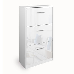 Vicco Scarpiera da ingresso Bianco lucido 59 x 105 cm