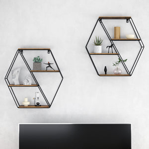 Vicco Libreria da parete Legno antico 51 x 52 cm Forma angolare