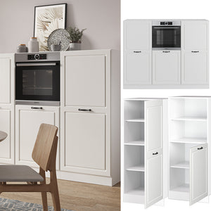 Vicco Cucine componibili piccole Casa di campagna bianca/bianco 180 cm senza piano di lavoro