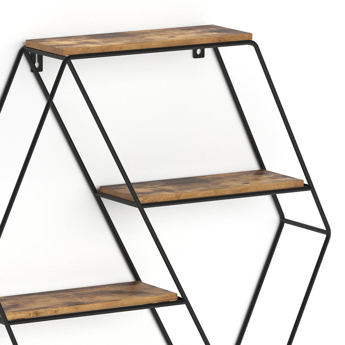 Vicco Libreria da parete Legno antico 51 x 52 cm Forma angolare