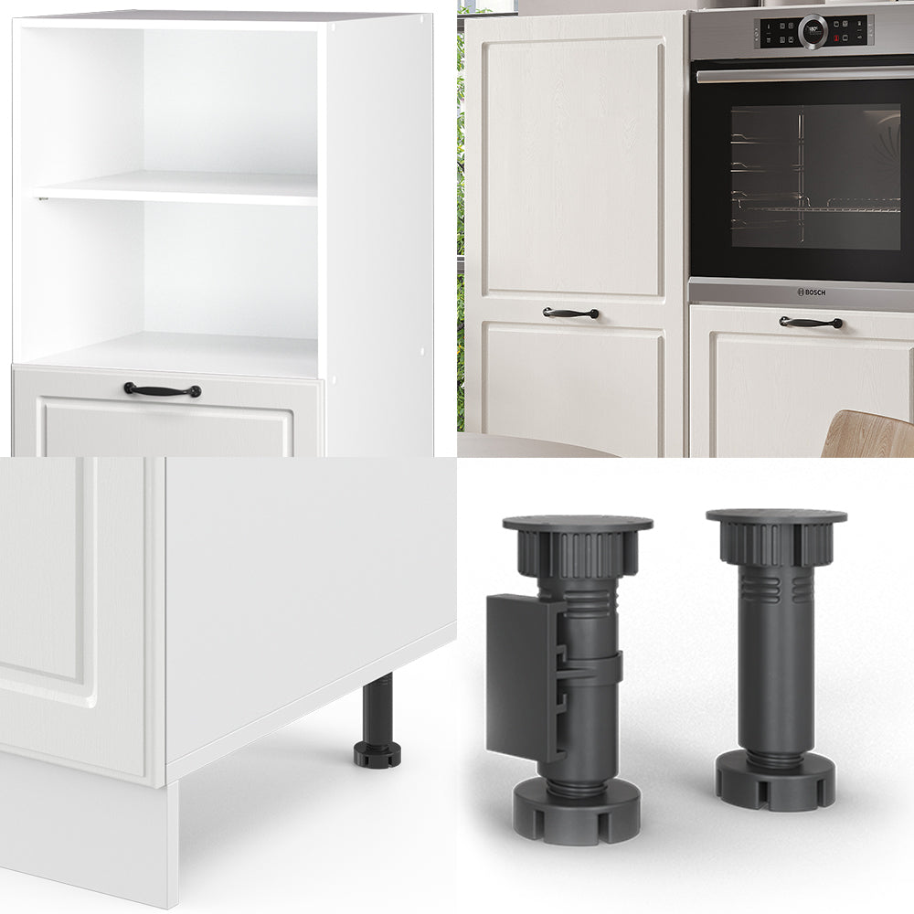 Vicco Cucine componibili piccole Casa di campagna bianca/bianco 180 cm senza piano di lavoro