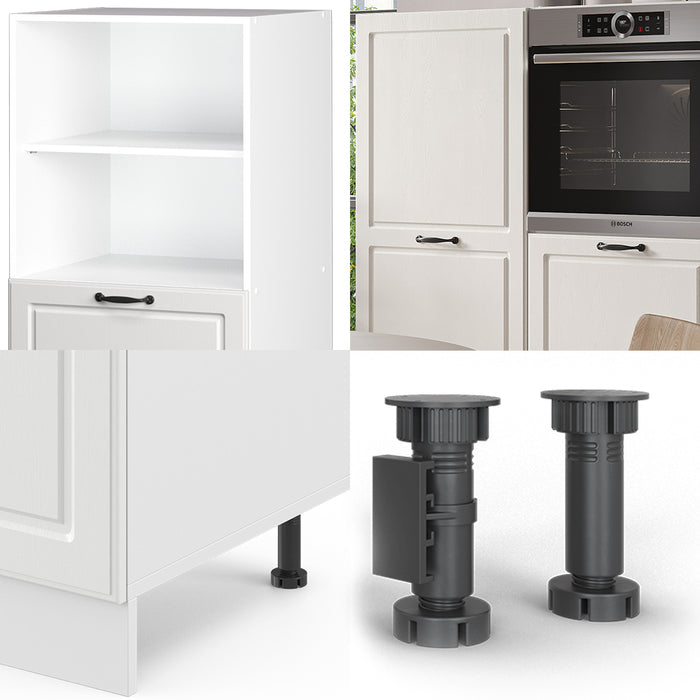 Vicco Cucine componibili piccole Casa di campagna bianca/bianco 180 cm senza piano di lavoro
