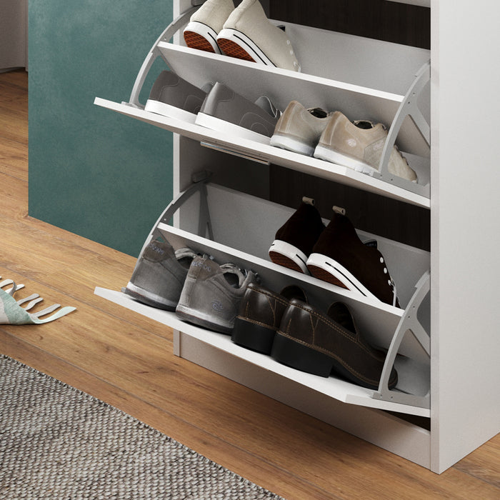 Vicco Scarpiera da ingresso Bianco lucido 59 x 105 cm