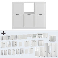 Vicco Cucine componibili piccole Casa di campagna bianca/bianco 180 cm senza piano di lavoro