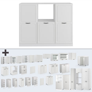 Vicco Cucine componibili piccole Casa di campagna bianca/bianco 180 cm senza piano di lavoro