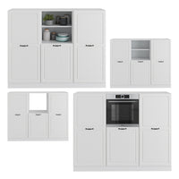 Vicco Cucine componibili piccole Casa di campagna bianca/bianco 180 cm senza piano di lavoro