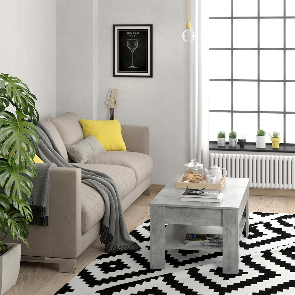 Vicco Tavolino Calcestruzzo 92.2 x 65 cm