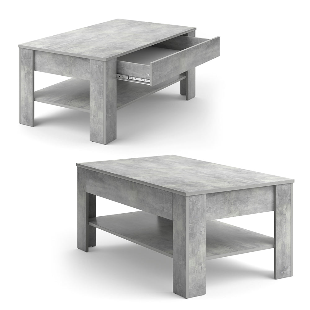 Vicco Tavolino Calcestruzzo 92.2 x 65 cm