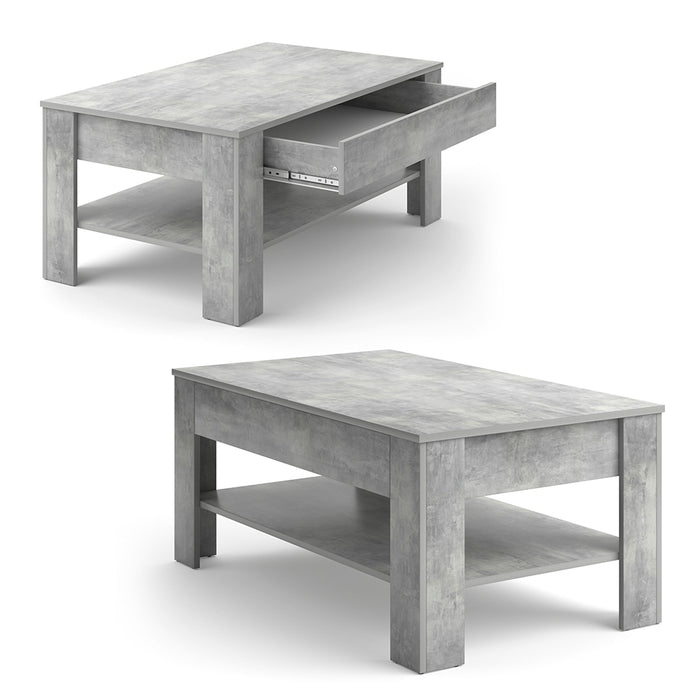 Vicco Tavolino Calcestruzzo 92.2 x 65 cm