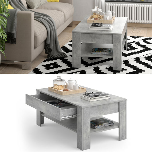 Vicco Tavolino Calcestruzzo 92.2 x 65 cm