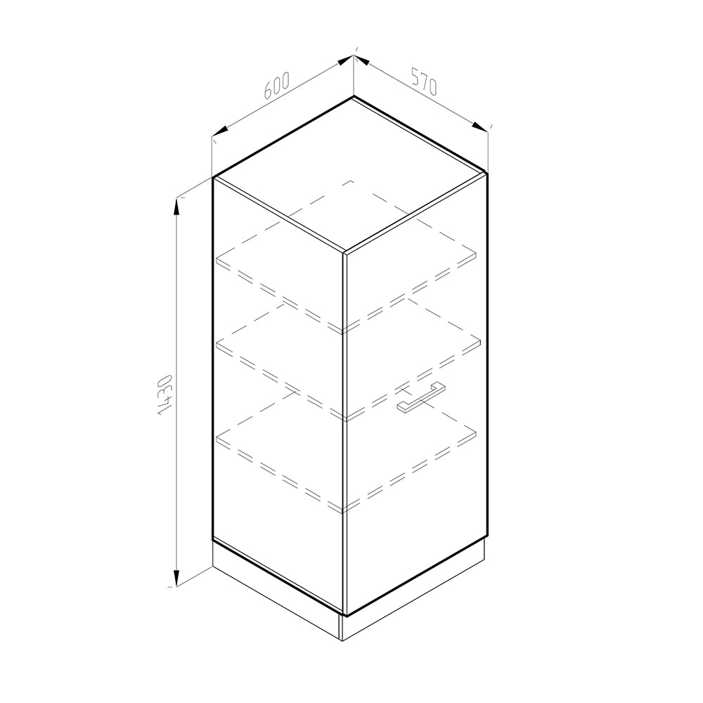 Vicco Mobile cucina dispensa Bianco casa di campagna 60 cm