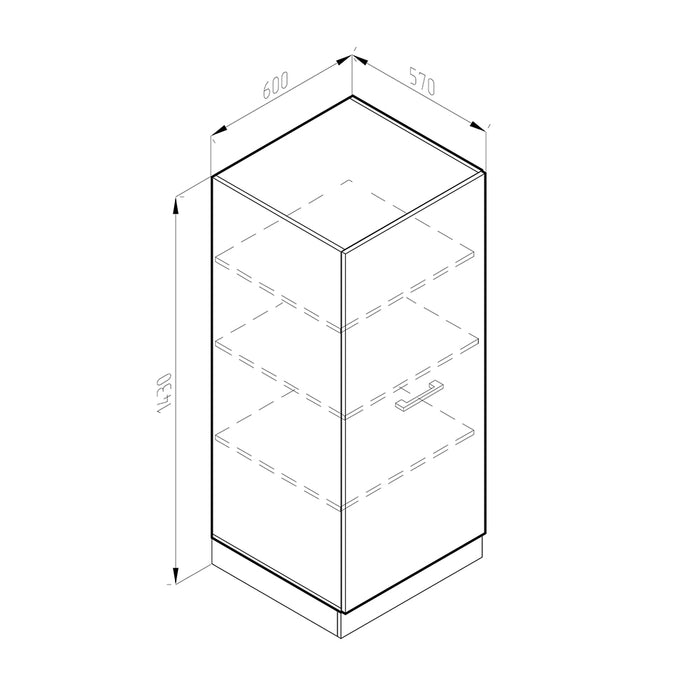 Vicco Mobile cucina dispensa Bianco casa di campagna 60 cm