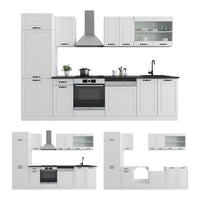 Vicco Cucina componibile Casa di campagna bianca/bianco 300 cm , PL Rovere