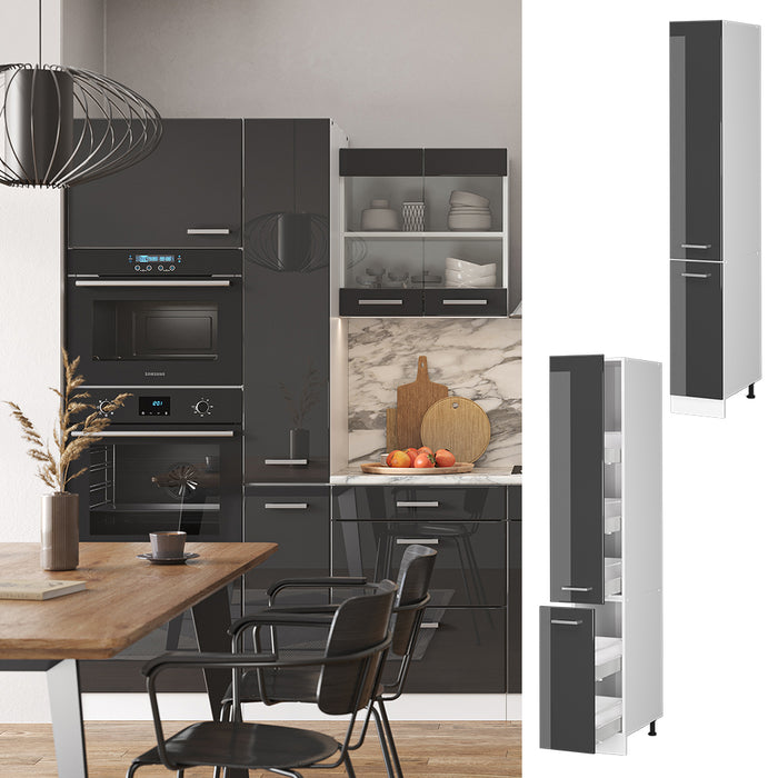 Vicco Armadio da farmacia Antracite lucido 30 cm